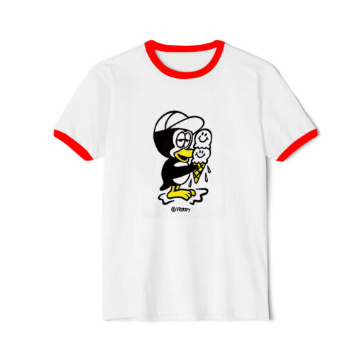 Uniqlo Pinguin Verdy rise again Ice Cream Ringer Red Tee