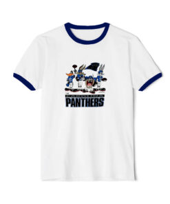 Vintage 1993 NFL X Warner Bros Carolina Panthers Ringer Navy Tee