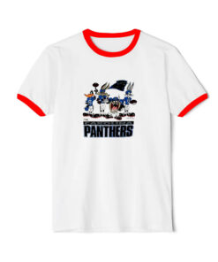 Vintage 1993 NFL X Warner Bros Carolina Panthers Ringer Red Tee