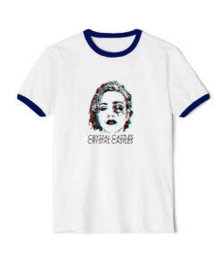 Vintage Crystal Castles Madonna Portrait Ringer Navy Tee