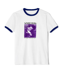 Vintage The Smiths 1986 UK Tour Poster Rock Ringer Navy Tee