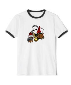 Wu Tang Clan Ghostface Cartoon Wu Tang Christmas Ringer Black Tee