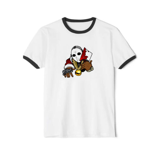 Wu Tang Clan Ghostface Cartoon Wu Tang Christmas Ringer Black Tee