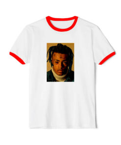 Yiyitop Rapper Hip Pop Singer Xxxtentacion Vintage Ringer Red Tee