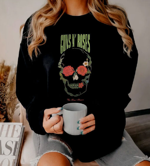 GUNS N' ROSES Flower Skull Sweatshirt