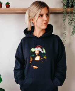 Mona lisa In Santa Hat Hoodie