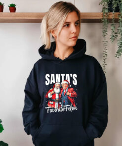 Santa's Favorite Felon Christmas Xmas Funny Trump Hoodie