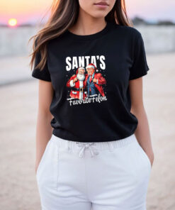 Santa's Favorite Felon Christmas Xmas Funny Trump T Shirt