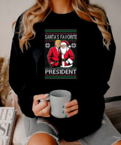 Santa's Favorite President Red Suit Trump Sweatshirt