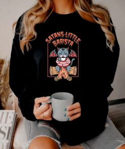 Satan's Little Barista Cute Demon Cat Sweatshirt