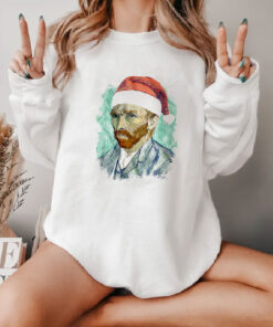 Van Gogh In Santa Hat Sweatshirt