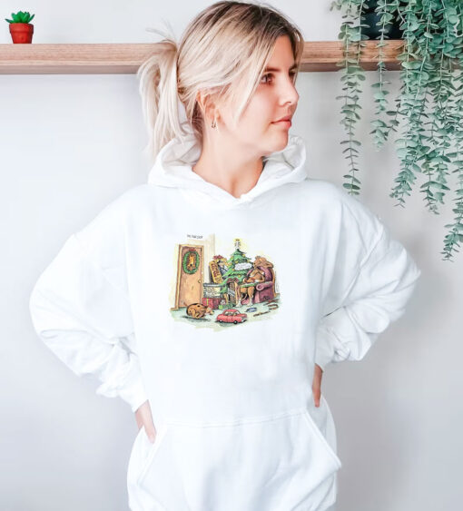 Vintage 90s The Far Side Christmas Dogs Holida Hoodie